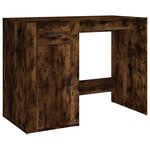 vidaXL Bureau Chêne fumé 100x49x75 cm Bois d'ingénierie