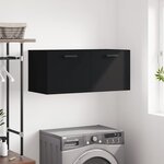 vidaXL Armoire murale noir 80x36 5x35 cm bois d'ingénierie