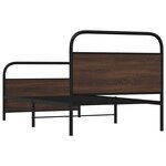 vidaXL Cadre de lit sans matelas 107x203 cm chêne marron