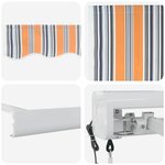 vidaXL Auvent Rétractable Multicolore 300 x 250 cm Tissu  Métal