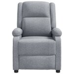 vidaXL Fauteuil inclinable Gris clair Tissu
