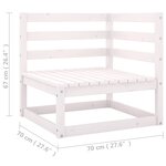 vidaXL Canapé 4 places de jardin avec coussins Bois de pin massif