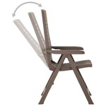 vidaXL Chaises inclinables de jardin lot de 2 Plastique Moka