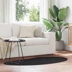 vidaXL Tapis de surface Noir 80x150 cm Polyester Antidérapant