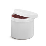 Pot rond blanc opaque à couvercle vissant standard 1250 ml (lot de 40)