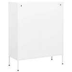 vidaXL Armoire de rangement Blanc 80x35x101 5 cm Acier