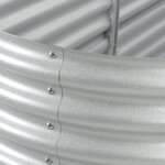 vidaXL Lit surélevé de jardin 320x80x44 cm Acier galvanisé Argenté