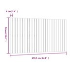 vidaXL Tête de lit murale Gris 159 5x3x90 cm Bois massif de pin