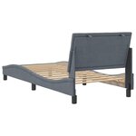 vidaXL Cadre de lit sans matelas Hanko gris foncé 90x190 cm velours