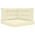 vidaXL Coussin de canapé d'extérieur 3 Pièces Crème Polyester
