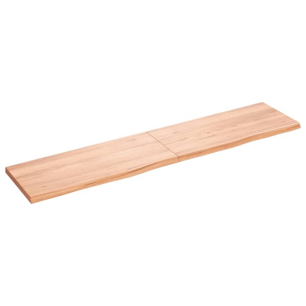 vidaXL Dessus de table marron clair bois chêne massif traité