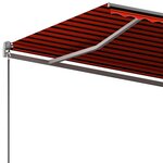vidaXL Auvent automatique sur pied 450x350 cm Orange/marron