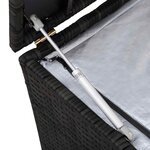 vidaXL Boîte de rangement de jardin noir 150x50x60 cm résine tressée