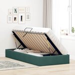 vidaXL Cadre de lit ottoman Vert foncé 90 x 200 cm Velours