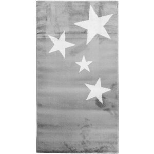 STARS Tapis enfant - 80 x 150 cm - Polypropylene - Gris clair