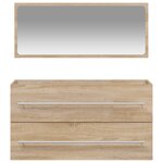 vidaXL Armoire de bain avec miroir chêne sonoma bois d'ingénierie