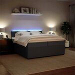 vidaXL Sommier à lattes de lit et matelas Gris foncé 200x200cm Velours