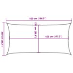 vidaXL Voile d'ombrage 160 g/m² rectangulaire gris clair 2 5x5 m PEHD