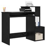 vidaXL Bureau Chêne noir 106 x 41 x 88.5 cm Bois d'ingénierie