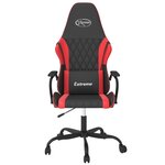 vidaXL Chaise de jeu Noir et rouge Similicuir