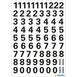 Planche d'étiquettes Chiffres 0-9 (H)10 mm Noir sur Film transparent HERMA