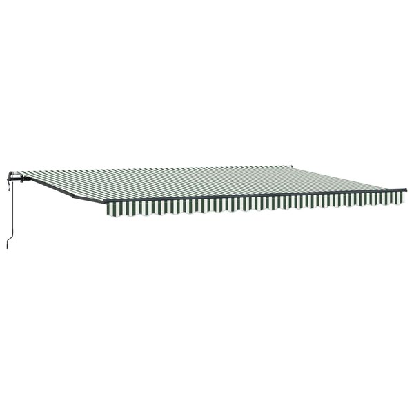 vidaXL Auvent Rétractable Vert et blanc 500 × 350 cm