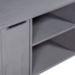 vidaXL Meuble TV New York Gris Bois de pin massif