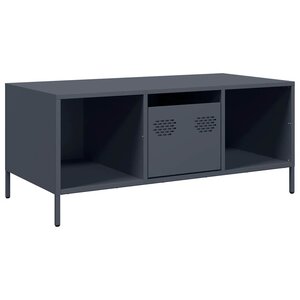 vidaXL Table basse anthracite 101 5x50x43 5 cm acier laminé à froid