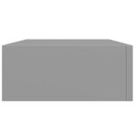 vidaXL Étagères à tiroirs murales 2 Pièces gris 40x23 5x10 cm MDF