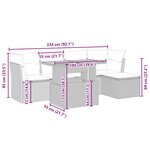 vidaXL Salon de jardin avec coussins 6 Pièces beige résine tressée