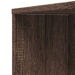 vidaXL Armoire de salle de bain étroite avec roulettes chêne marron