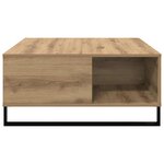vidaXL Table basse Chêne artisanal 80 x 80 x 36 5 cm Bois d'ingénierie