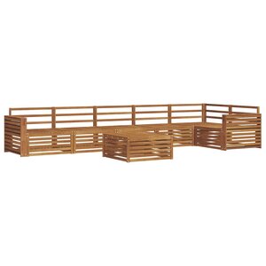 vidaXL Ensemble de canapés d'extérieur 7 Pièces Naturel