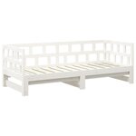vidaXL Lit coulissant sans matelas blanc 2x(90x190) cm