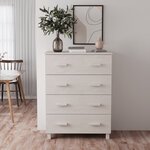 vidaXL Buffet HAMAR Blanc 79x40x103 5 cm Bois massif de pin