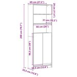 vidaXL Buffet haut LED chêne sonoma 69x32 5x200 cm bois d’ingénierie