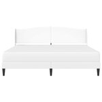 vidaXL Cadre de lit avec tête de lit Blanc 200 x 200 cm Simili cuir