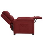 Vidaxl fauteuil inclinable rouge bordeaux tissu