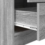 vidaXL Bureau avec rangement 2 Pièces Sonoma gris 70 x 40 x 76 cm
