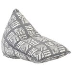 vidaXL Canapé pouf Gris Tissu Patchwork