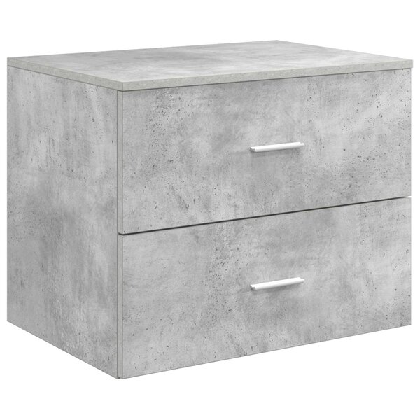 vidaXL Meuble de Salle de Bain Suspendu Gris béton 62 5 x 44 5 x 50 cm