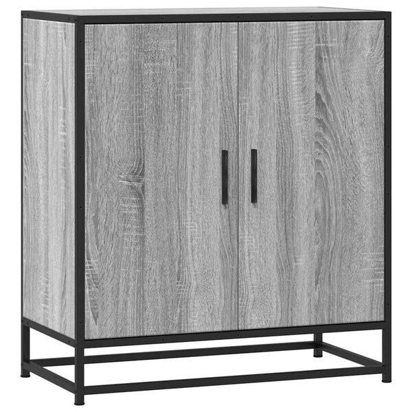 vidaXL Buffet sonoma gris 68x35x76 cm bois d'ingénierie et métal