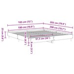 vidaXL Cadre de lit sans matelas chêne marron 180x200 cm