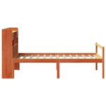 vidaXL Lit bibliothèque sans matelas cire marron 75x190 cm pin massif