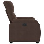 vidaXL Fauteuil inclinable électrique marron tissu microfibre