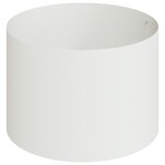 vidaXL Grand pot en métal Acier/Blanc Acier revêtu de poudre Grand