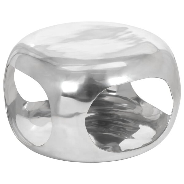 vidaXL Table basse aluminium 50x50x30 cm argenté