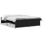 vidaXL Cadre de lit sans matelas noir 150x200 cm