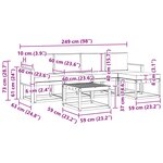 vidaXL Ensemble de canapés d'extérieur 6 Pièces Naturel et gris clair