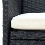 vidaXL Chaises à manger de jardin lot de 4 Résine tressée Noir